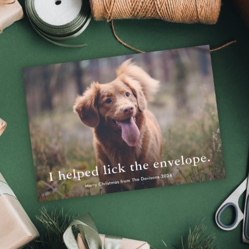 Simple Type Funny Pet Christmas  Holiday Card