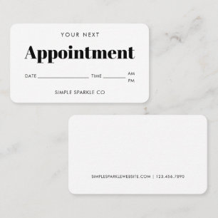 Simple Type Minimal Appointment Reminder Card