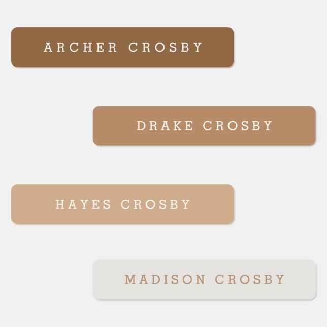 Simple Type Waterproof Name Labels (Group)