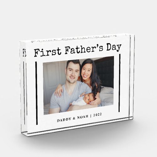 Simple Typewriter Text  First Fathers Day Photo 