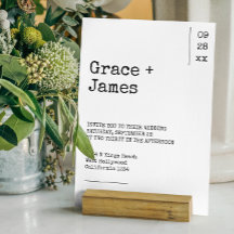 Simple Typewriter Text Minimalist Wedding