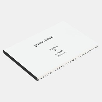 Simple Typewriter Typograph Personalized Wedding Guest Book by Ricaso_Wedding at Zazzle
