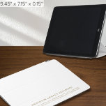 Simple Typographic Business Corporate Company iPad Air Cover<br><div class="desc">A simple typographic business template in a modern minimalist style that can easily be updated with your company name and text. Designed with classic typography, you can customize by changing the text using the fields provided. A simple minimalist design for sales, advertising, marketing, and promotion; for your employees, customers, clients,...</div>