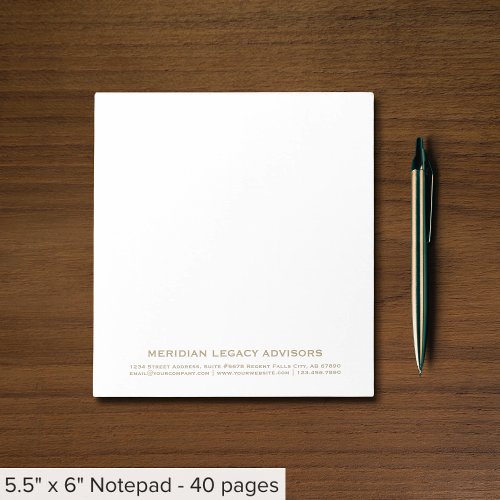 Simple Typographic Business Notepad