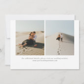Simple Typographic Full Photo Double-sided 3 Photo Save The Date (Back)