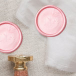 Simple Typographic Wedding Monogram Wax Seal Sticker<br><div class="desc">Simple Typographic Wedding Monogram Wax Seal Sticker. Click the personalize button to customize this design.</div>