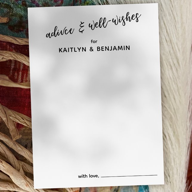 Simple Typography Advice & Well Wishes Card (Creator Uploaded)