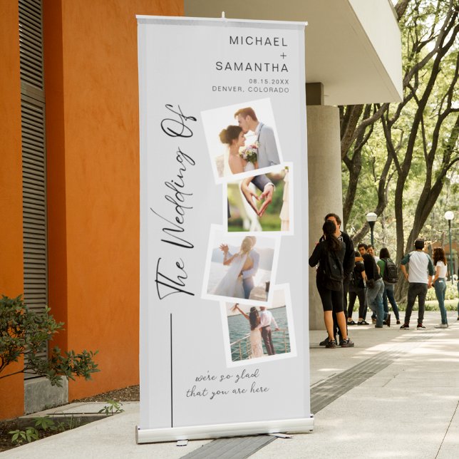Simple Typography and Photo Wedding Welcome Retractable Banner (Creator Uploaded)