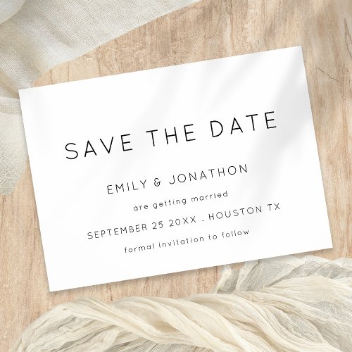 Simple Typography Black White Or Any Color Save The Date