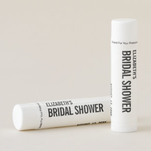 Simple Typography Bridal Shower  Lip Balm