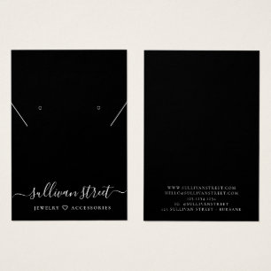 Simple Typography Earrings Necklace Display Card
