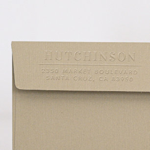 Simple Typography Family Name Return Address Embosser