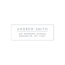Simple Typography Family Name Return Address Self-inking Stamp