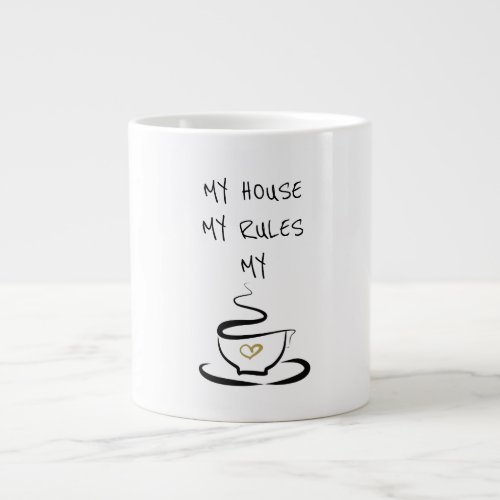 Simple Typography Funny Quote Giant Coffee Mug