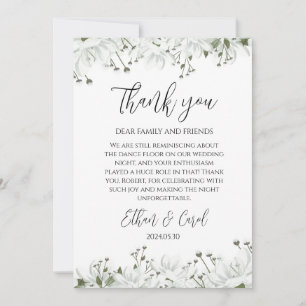 simple typography marriage thank you cards