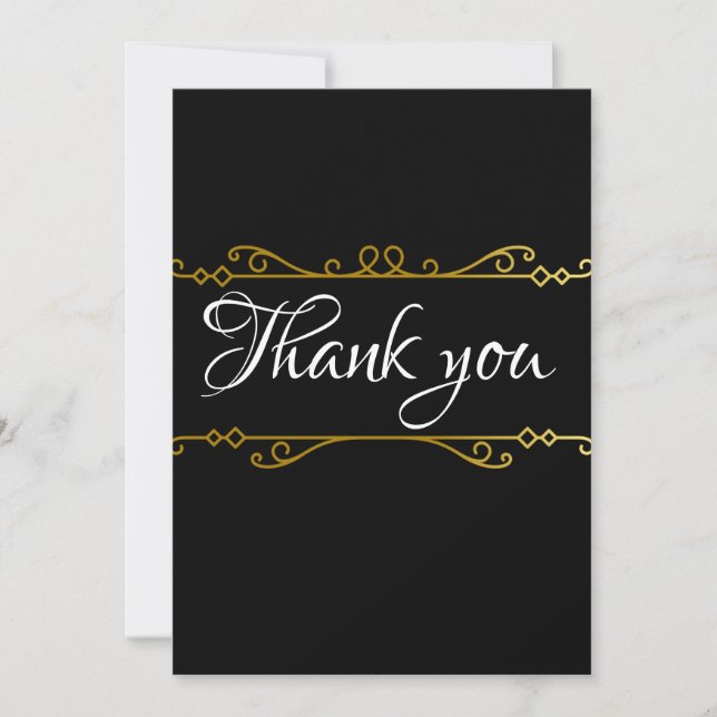 simple typography marriage thank you cards (Front)