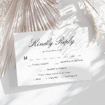 simple typography meal choice RSVP card<br><div class="desc">simple typography design with black and white text for your RSVP wedding cards. The colors and text can be personalized.</div>