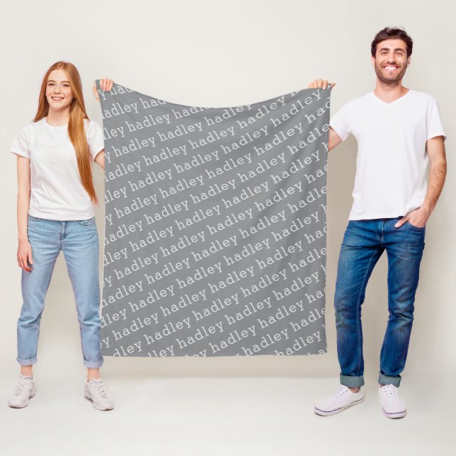 Simple Typography Name Fleece Blanket (In Situ)
