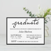 Simple Typography Open House Graduation Invitation (Standing Front)