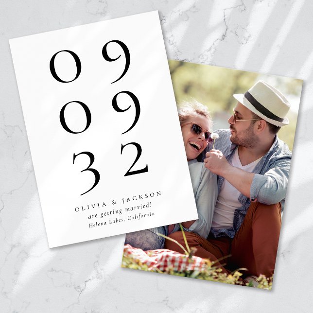 Simple Typography Photo Wedding Save The Date (Creator Uploaded)