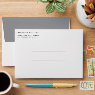 Simple Typography Professional Return Address Envelope