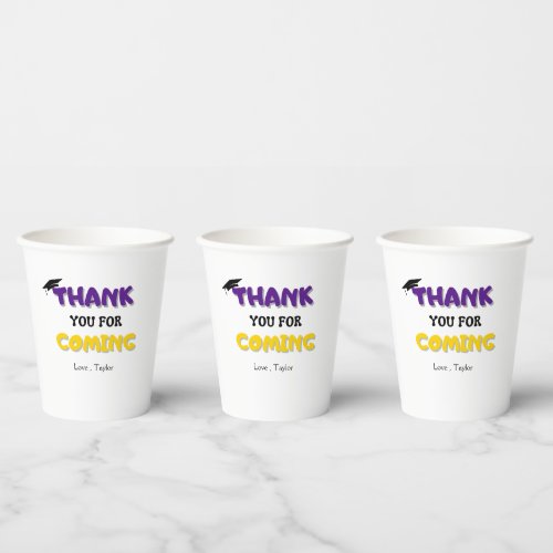 Simple Typography Quote Graduating  Paper Cups