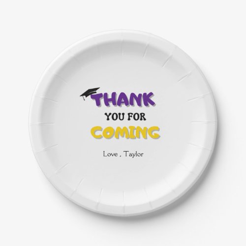 Simple Typography Quote Graduating  Paper Plates