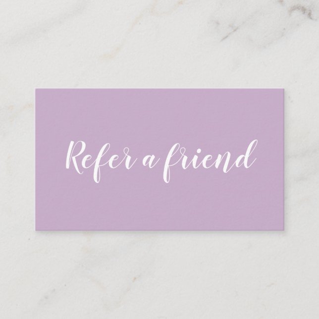 Simple typography refer a friend referral card (Front)