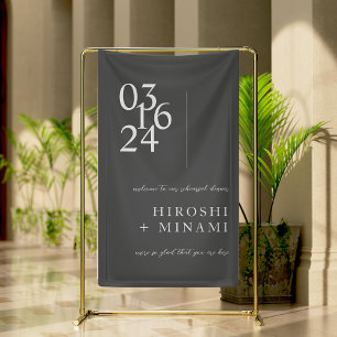 Simple Typography Rehearsal Dinner Welcome Banner