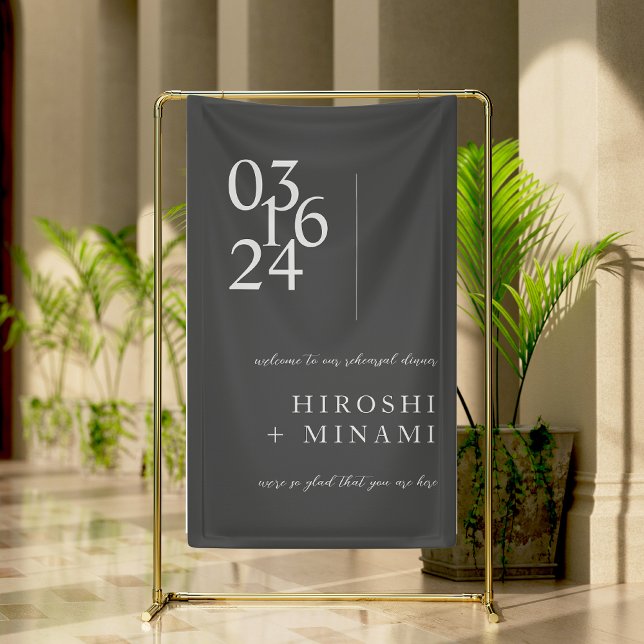 Simple Typography Rehearsal Dinner Welcome Banner (Creator Uploaded)