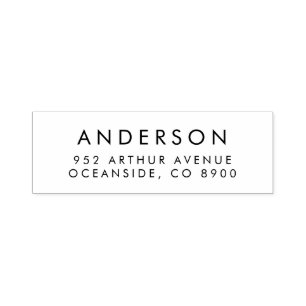 Simple Typography Self Inking Return Address Stamp