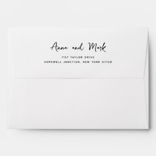  Simple Typography Stylish Script Return Address  Envelope