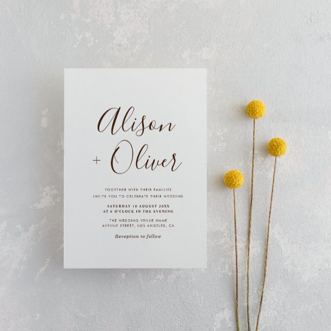 simple typography wedding invitation (Creator Uploaded)