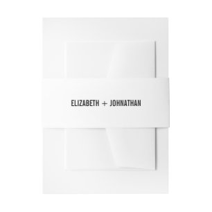 Simple Typography Wedding Invitation Belly Band