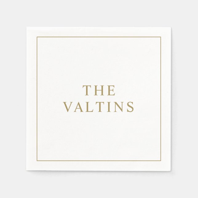 Simple Typography Wedding Napkins (Front)