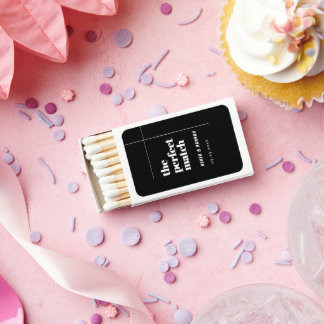 Simple Typography Wedding The Perfect Matchboxes
