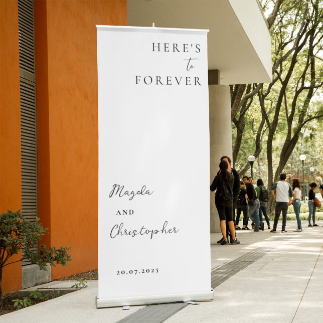 Simple Typography Wedding Welcome Retractable Banner (Creator Uploaded)