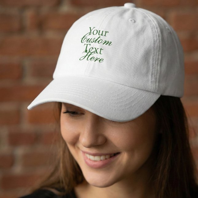 Simple Typography Your Quote Green Hat (Creator Uploaded)