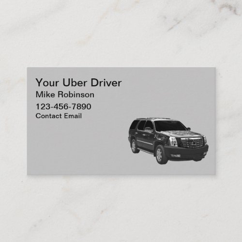 Simple Uber Drive SUV Business Cards