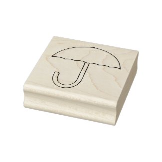 Simple Umbrella Outline, Rubber Stamps
