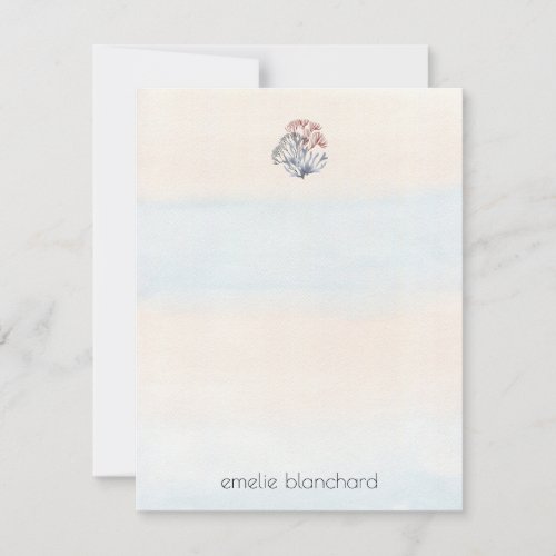 Simple Undersea Corals Personalized Note Card