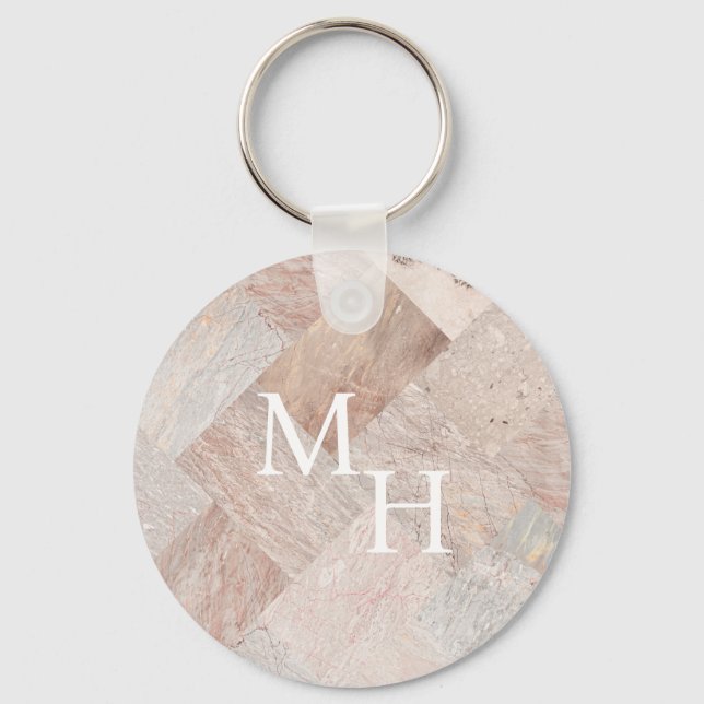 Simple Understated Marble  Keychain (Front)