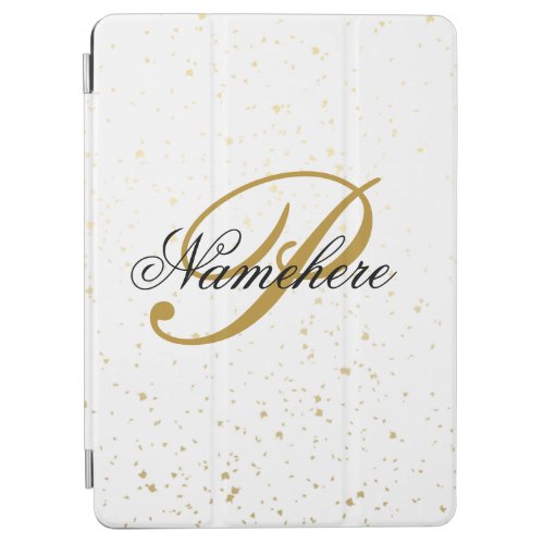 Simple Unique Personalized Black  Gold Minimal iP iPad Air Cover