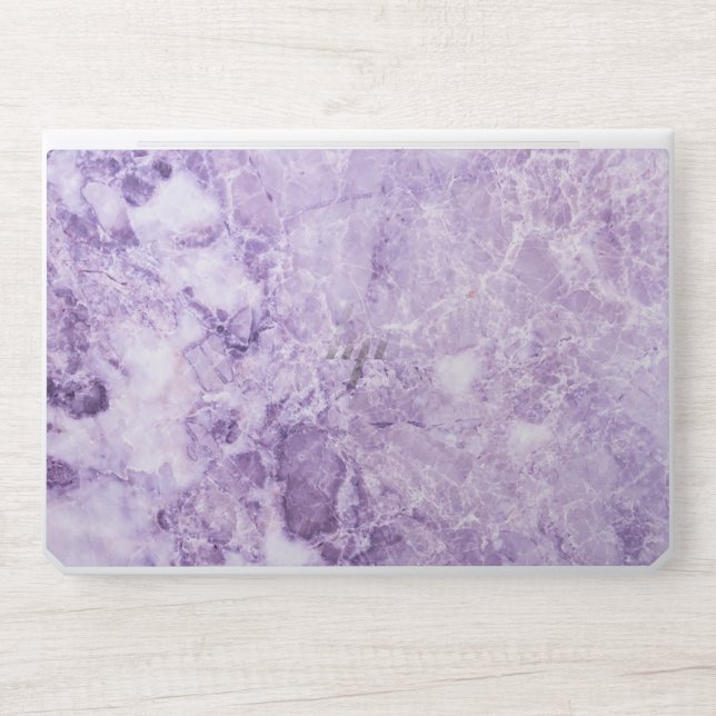 Simple,unique, purple marble HP laptop skin (Front)