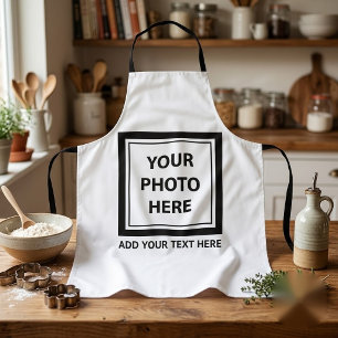 Simple Upload Picture Photo & Add Text Apron