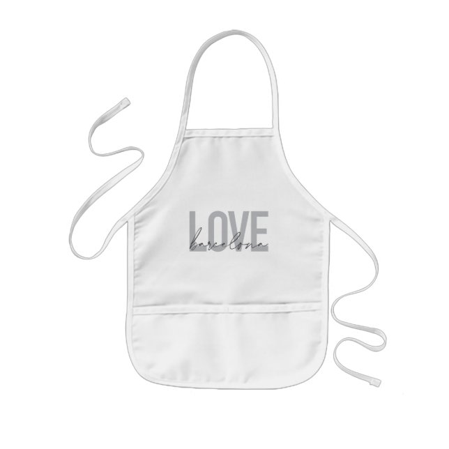 Simple, urban, modern, cool design Love Barcelona Kids' Apron (Front)