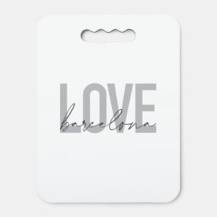 Simple, urban, modern, cool design Love Barcelona Seat Cushion