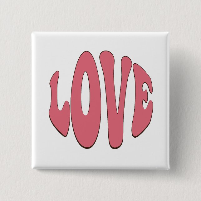 Simple, urban, modern, cool design Love Button (Front)