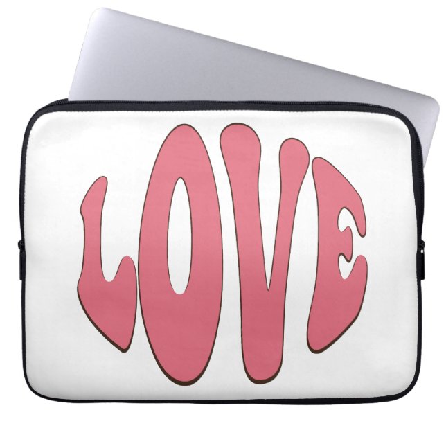 Simple, urban, modern, cool design Love Laptop Sleeve (Front)