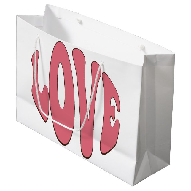 Simple, urban, modern, cool design Love Large Gift Bag (Front Angled)